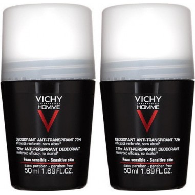 VICHY Homme Deo Roll-on Anti-transpiran 72h 50ml 2τμχ 