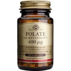 SOLGAR FOLATE 400 mcg (AS METAFOLIN) 50tabs 