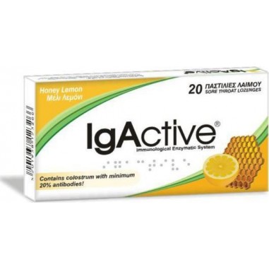 IGACTIVE Παστίλιες Μέλι-Λεμόνι 20τμχ
