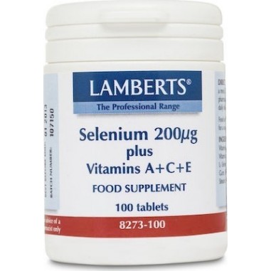 LAMBERTS SELENIUM 200μg plus A.C.E. 100 tablets