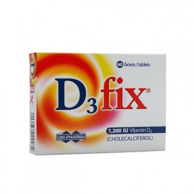 UNI-PHARMA D3 FIX 1200 IU Vitamin D3 60 Tablets