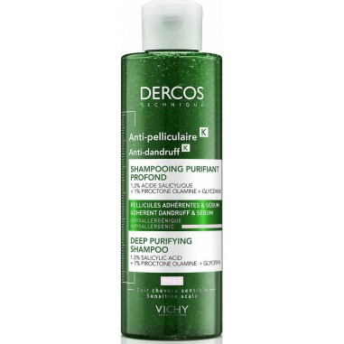 VICHY DERCOS ANTI-PELLICULAIR K DEEP PURIFYING SHAMPOO 250mL