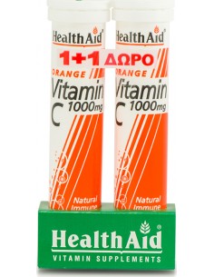 HEALTH AID Eff.tb. Vitamin C 1000mg. Πορτοκάλι + Vit C...