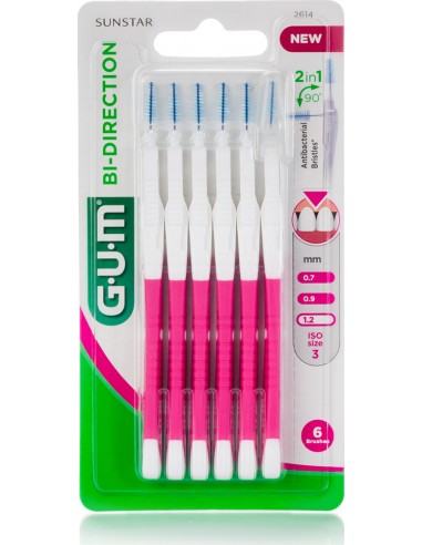 GUM BI-DIRECTION 2614 ΚΟΚΚΙΝΟ Tapered 1,2mm x6
