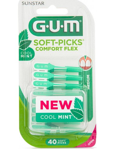 GUM SOFT-PICKS C FLEX MINT REG 670 40τμχ.