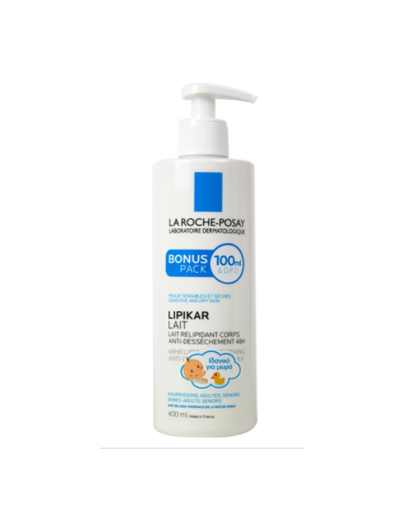 LA ROCHE-POSAY LIPIKAR LAIT 400ml+BONUS BACK 100ml GIFT