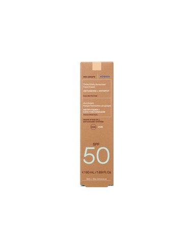 KORRES SUNSCREEN SPF 50 ΠΡΟΣΩΠΟΥ ΚΟΚΚΙΝΟ ΣΤΑΦΥΛΙ χρώμα 50ml