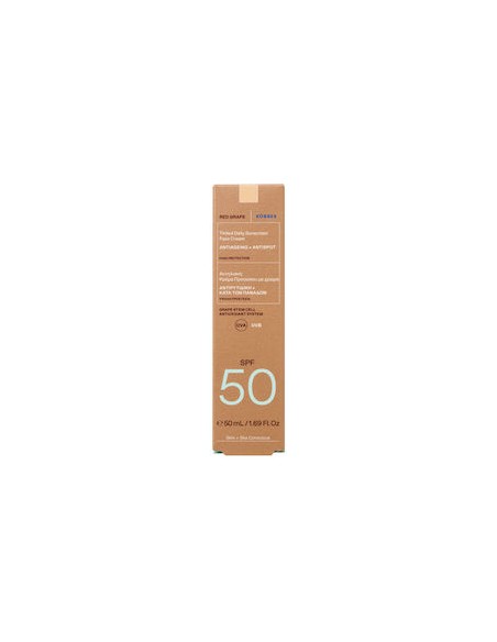 KORRES SUNSCREEN SPF 50 ΠΡΟΣΩΠΟΥ ΚΟΚΚΙΝΟ ΣΤΑΦΥΛΙ χρώμα 50ml
