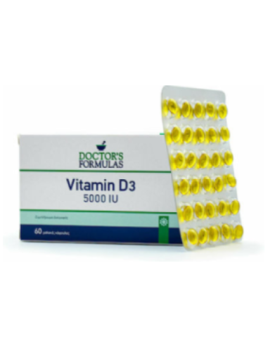 DOCTOR'S FORMULAS VITAMIN D3 5000IU 60 soft gels
