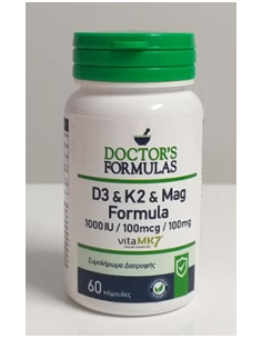 DOCTOR'S FORMULAS D3 1000IU & K2 100MCG & MAG 100MG FORMULA 60caps