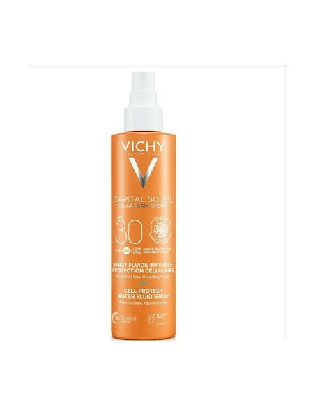 VICHY SUN CAPITAL SOLEIL WATER FLUID SPRAY SPF30 πολλαπλών χρήσεων 200ml