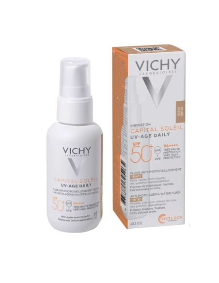 VICHY SUN CAPITAL SOLEIL UV AGE DAILY TINTED LIGHT SPF 50+ 40ml