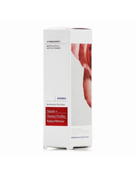 Korres Apothecary Wild Rose 24ωρη Κρέμα Ματιών για Αντιγήρανση, Μαύρους Κύκλους & Σακούλες 15ml