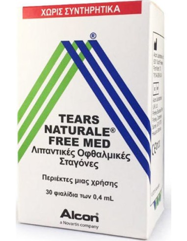 Alcon Tears Naturale Free Med Eye Drops for Dry Eye 30x0.4ml