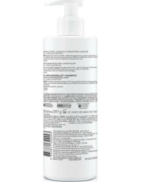 Vichy Dercos Energizing Anti-Hair Loss Shampoo for All Hair Types 400ml