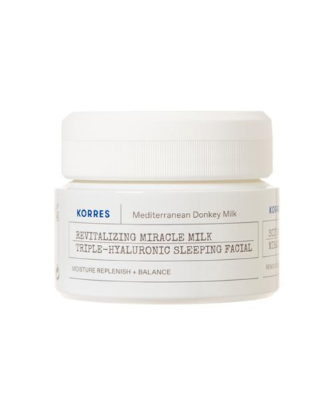 Korres Mediterranean Donkey milk Κρέμα Προσώπου Νυκτός για Ενυδάτωση με Υαλουρονικό Οξύ & Γάλα Γαϊδούρας 40ml