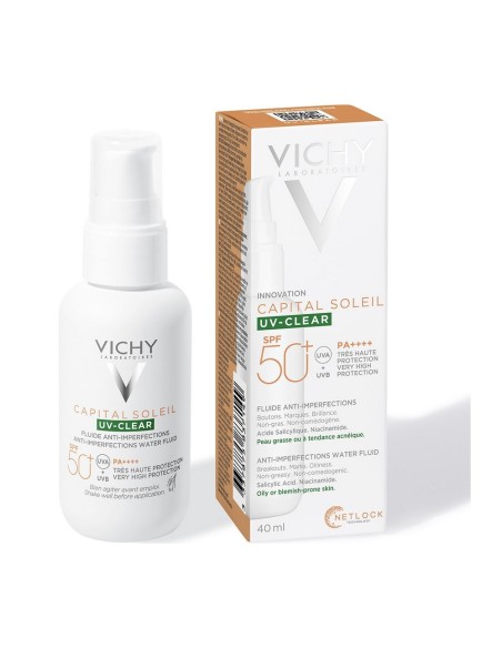 Vichy Capital Soleil UV-Clear Sunscreen Facial Lotion SPF50 40ml