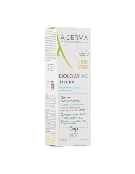 A-Derma Biology AC Hydra 48ωρη Κρέμα Προσώπου για Ατέλειες & Ακμή 40ml