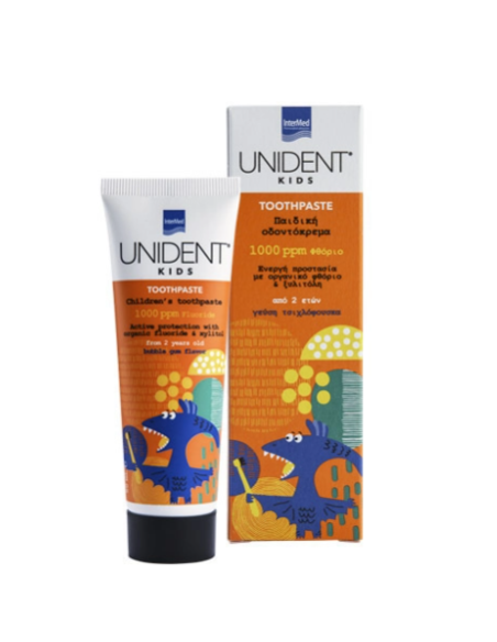 Intermed Οδοντόκρεμα Unident 50ml 1000 ppm με Γεύση Τσιχλόφουσκα για 2+ χρονών