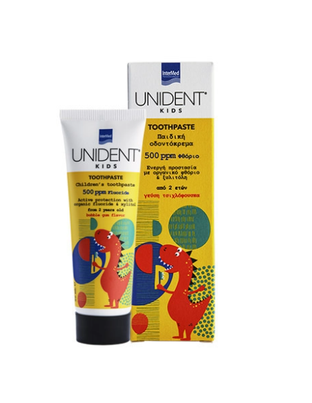 Intermed Unident Toothpaste 50ml 500 ppm with Bubblegum Flavor for 2+ years