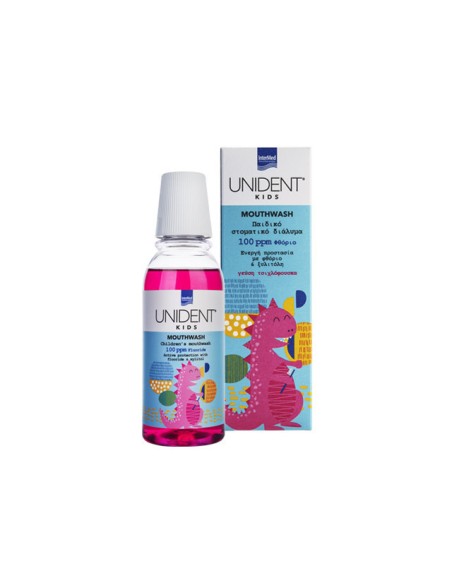 Intermed Στοματικό Διάλυμα Unident 250ml με Γεύση Τσιχλόφουσκα