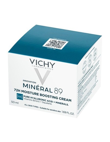 Vichy Mineral 89 72-hour Hydrating Face Cream with Hyaluronic Acid 50ml