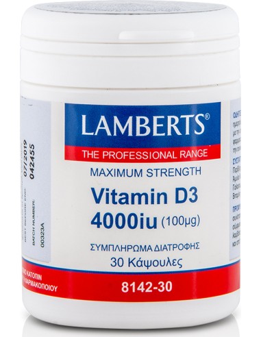 Lamberts Vitamin D3 4000iu 30 capsules