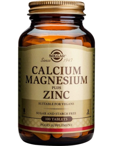 Solgar Calcium Magnesium Plus Zinc 100 ταμπλέτες
