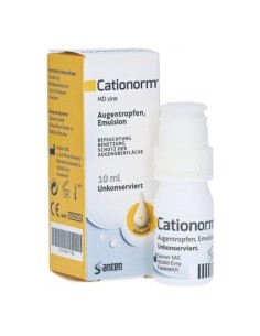 Santen Cationorm Οφθαλμικές Σταγόνες για Ξηροφθαλμία 10ml