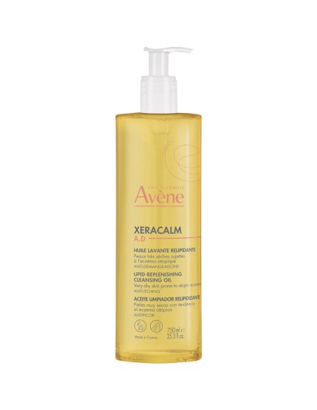 Avene Xeracalm A.D Huile Lavante Relipidante Relipidating Cleansing Oil for Very Dry Skin with Atopic Tendency 750ml