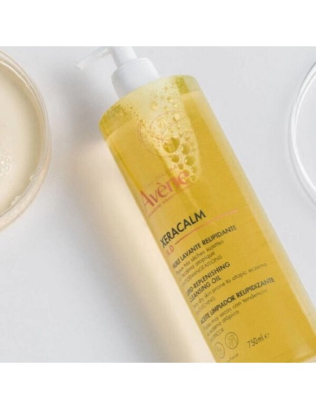Avene Xeracalm A.D Huile Lavante Relipidante Relipidating Cleansing Oil for Very Dry Skin with Atopic Tendency 750ml