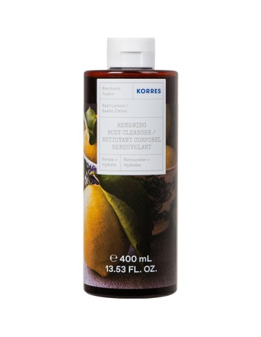 Korres Αφρόλουτρο σε Gel Βασιλικός - Λεμόνι 400 ml