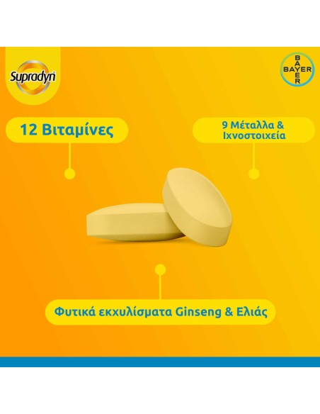 Bayer Supradyn Supradyn Vitality 50+ Vitamin for Energy Energy 30 tablets 30 capsules