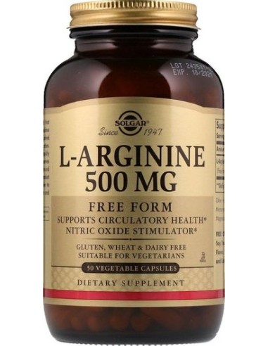 SOLGAR L-ARGININE 500mg 50tabs
