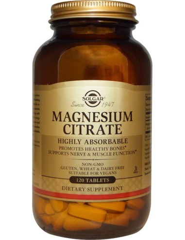 Solgar Magnesium Citrate 200mg 120 ταμπλέτες