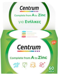 CENTRUM A to ZINC 60 tablets