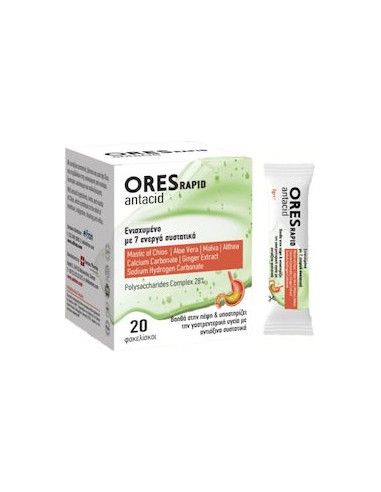 Ores Rapid Antacid για Υγιή Πέψη με Γεύση...