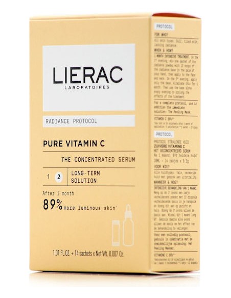 Lierac Radiance Protocol Pure Vitamin C - Συγκεντρωμένος Ορός με 20% Καθαρή Βιταμίνη C 30ml+14φακελάκια﻿﻿