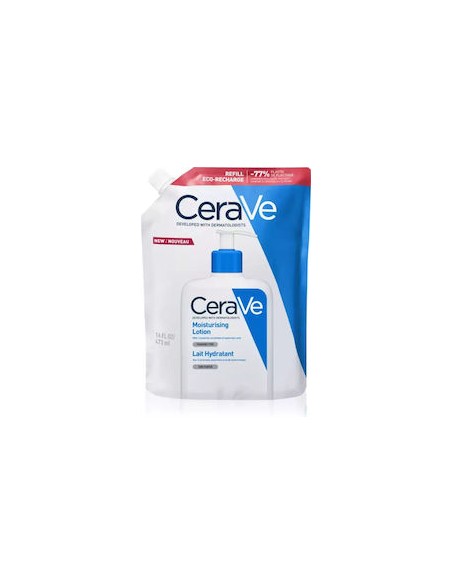 CeraVe Moisturizing Lotion Refill 473ml - Refill Moisturizing Lotion for Face & Body For Dry Skin