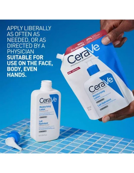 CeraVe Moisturizing Lotion Refill 473ml - Refill Moisturizing Lotion for Face & Body For Dry Skin