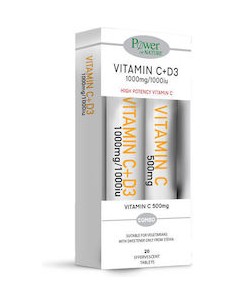 POWER HEALTH Vitamin C+D3 1000mg/1000iu 20 αναβράζοντα...
