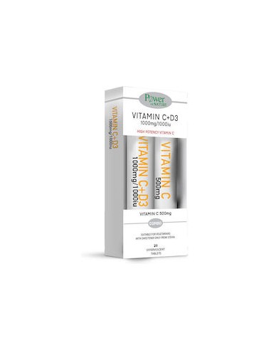 POWER HEALTH Vitamin C+D3 1000mg/1000iu 20...