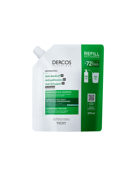 Vichy Dercos  Αντιπιτυριδικό Σαμπουάν για Κανονικά & Λιπαρά Μαλλιά Ανταλλακτικό 390ml
