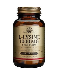 SOLGAR L-Lysine 1000mg Συμπλήρωμα Διατροφής με το Βασικό...