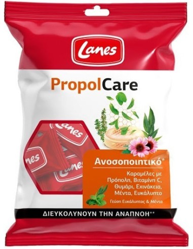 LANES PROPOLCARE ΚΑΡΑΜΕΛΕΣ ΕΥΚΑΛΥΠΤΟΣ/ΜΕΝΤΑ 54g