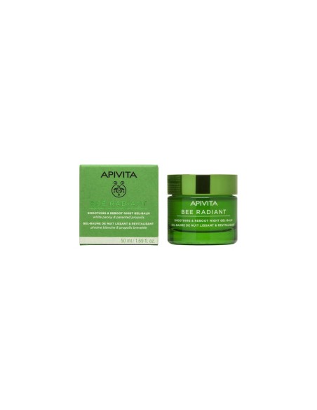 Apivita Bee Radiant Smoothing & Reboot Night Gel-Balm Night Face Cream for Rested & Radiant Skin 50ml