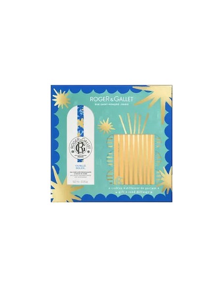 Roger & Gallet Promo Vanille Soleil Wellbeing Fragrant Water Perfume 100ml & Gift Perfume Diffuser Room Fragrance