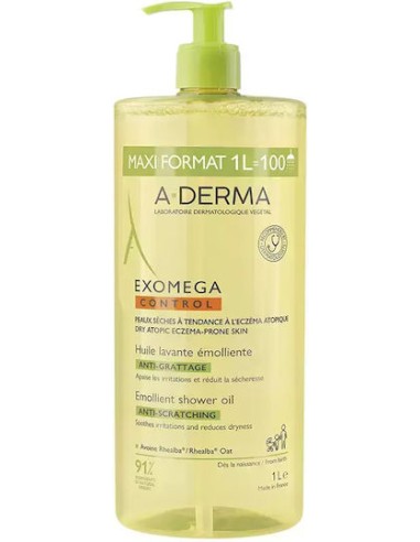 A-Derma Exomega Control Emollient Shower Oil...