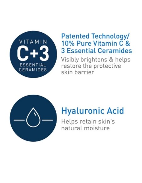 CeraVe Skin Renewing Serum Προσώπου με Βιταμίνη 10% C για Αποτοξίνωση & Λάμψη 30ml