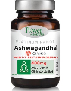 Power Of Nature Platinum Range Ashwagandha 400mg KSM-66...